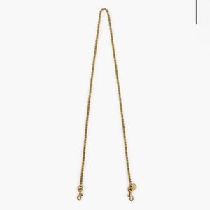 CLARE V Chain Crossbody Strap- light brass- thin